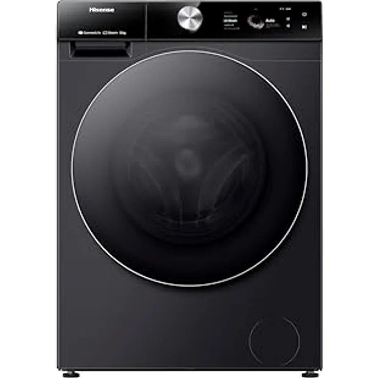 Hisense WF7S1247BB Waschmaschine Frontlader 12 kg 1400 RPM Schwarz, Inverter Motor, RainDrop Trommel