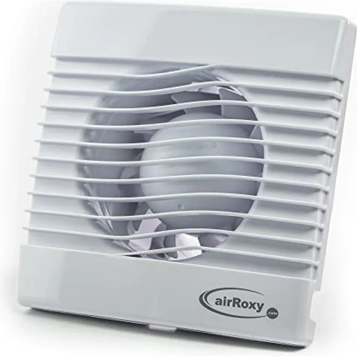 Europart Air Roxy pRim150TS, Belüftungsventilator 150 mm weiss mit Timer für Badezimmer und Toiletten