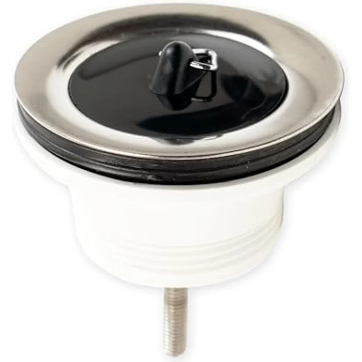 Universal Stöpsel für Spülen, Waschbecken, Duschen und Waschtische, Ø 44 mm - 42 mm Oberseite auf Unterseite, 2er Set, schwarz, Gummi, Ablauf Stopfen – Bild 9