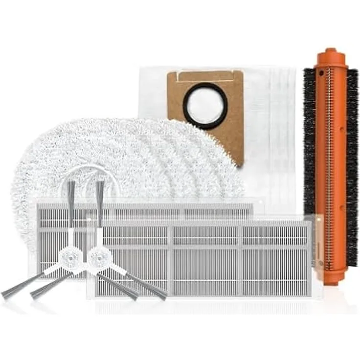 EZVIZ Zubehör-Kit mit Haupt- und Seitenbürste, Mopptuch und Filter, Staubbeutel für Saugroboter mit Staubentleerung und Wasserwechsel RS20 Pro, All-in-One Multi Station, Zubehör in hoher Qualität