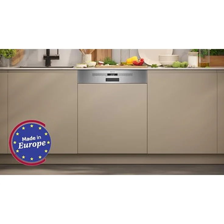 Neff S145HTS06E N 50, integrierbarer Geschirrspüler, 60 cm, 13 Maßgedecke, gebürsteter Stahl, 6 Programme, Home Connect-fähig – Bild 2