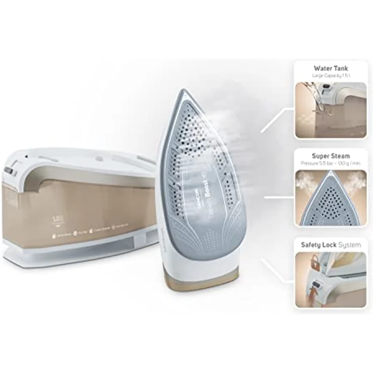 Sencor Dampfbügeleisen mit Heizkessel, Ultraschnell, Anti-Kalk- und Tropf-Technologie, Leistung 2400 W, Fassungsvermögen des Wassertanks von 1,5 l – Bild 4