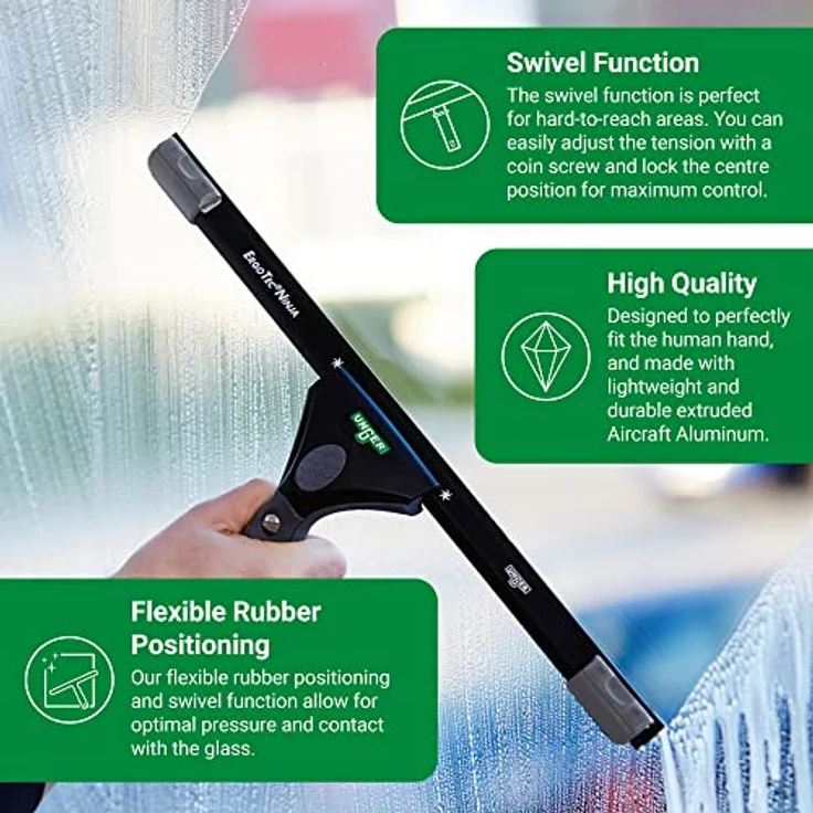 Unger Fensterwischer Ergotec Ninja komplett, 45 cm – Bild 3