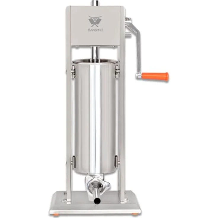 Beeketal BT07 Edelstahl Industrie Wurstfüllmaschine, 7 L – Bild 8