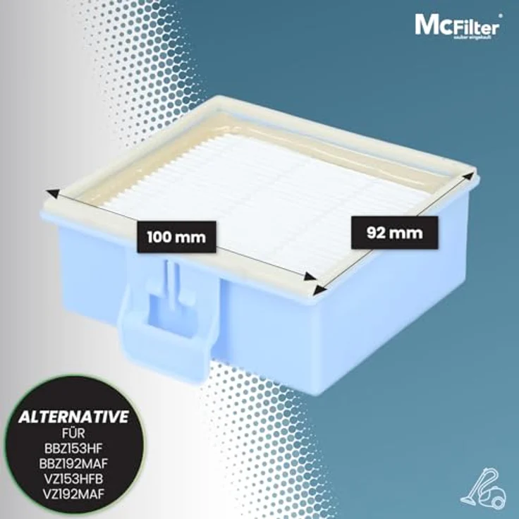 McFilter Filter-Set Hepafilter + Motorfilter für Siemens Synchropower Serie VS06, VS06A, VS06B, VS06C, VS06G, VS06A111, VSZ31455 – Bild 4
