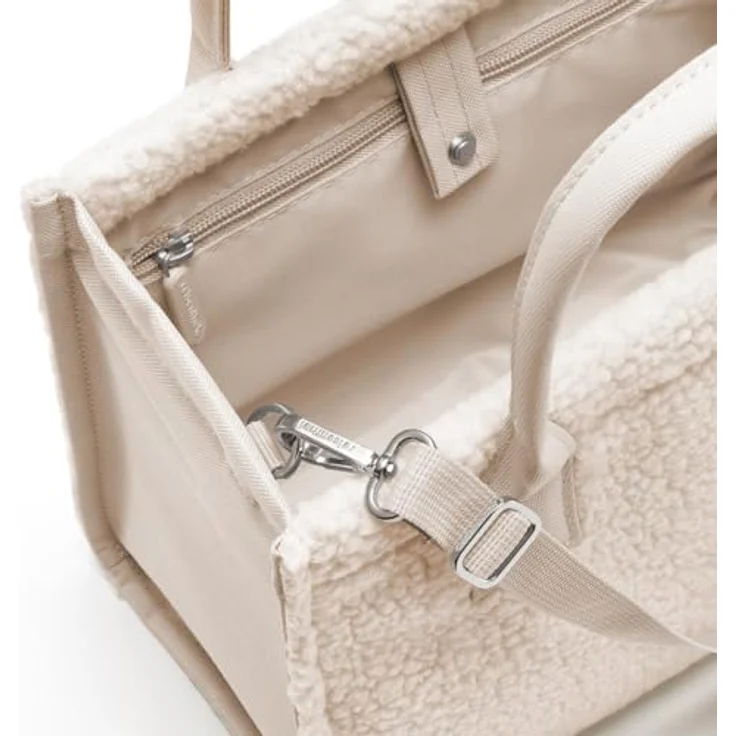REISENTHEL® Daily Shopper, edle Einkaufstasche aus Polyester mit Trinkflaschenfach und abnehmbarem Umhängeriemen, schwarz – Bild 3