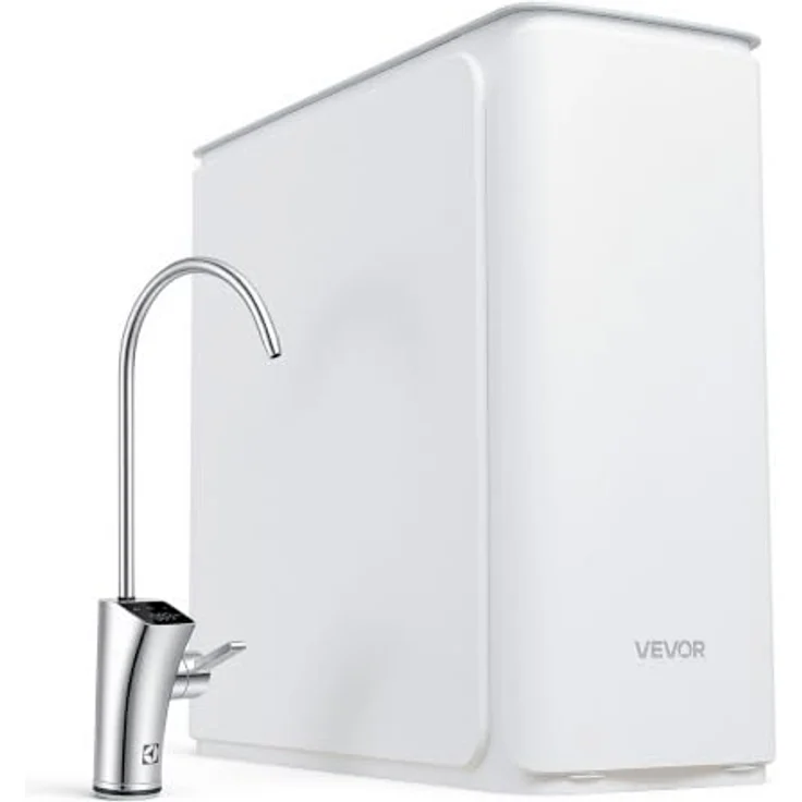 VEVOR Umkehrosmoseanlage Untertisch 800 GPD, 8-stufiger Wasserfilter mit Edelstahlhahn und TDS-Anzeige, 2:1 Reinwasser zu Abwasser, pH 7,5–8,5, einfacher Filterwechsel, CE – Bild 1