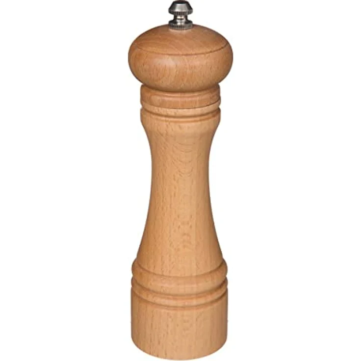 5five Simply Smart Salz-/Pfeffermühle Bistrot, 20.5 cm, ergonomische manuelle Gewürzmühle aus braunem Buchenholz mit verstellbarem Mahlgrad – Bild 1