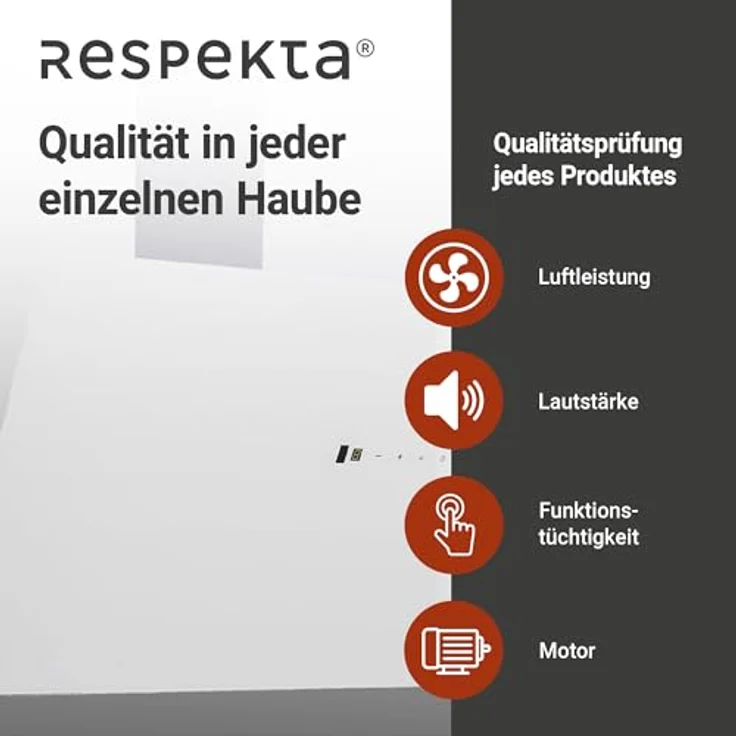 Respekta CH99090WA Kopffreihaube, Wandmontage, weiß – Bild 10