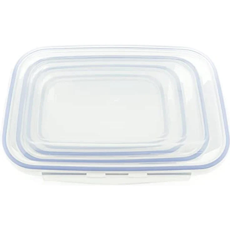 COFI 1453 Frischhaltedosen Set Kunststoff, 8-teilig mit luftdichtem Deckel, transparent – Bild 3