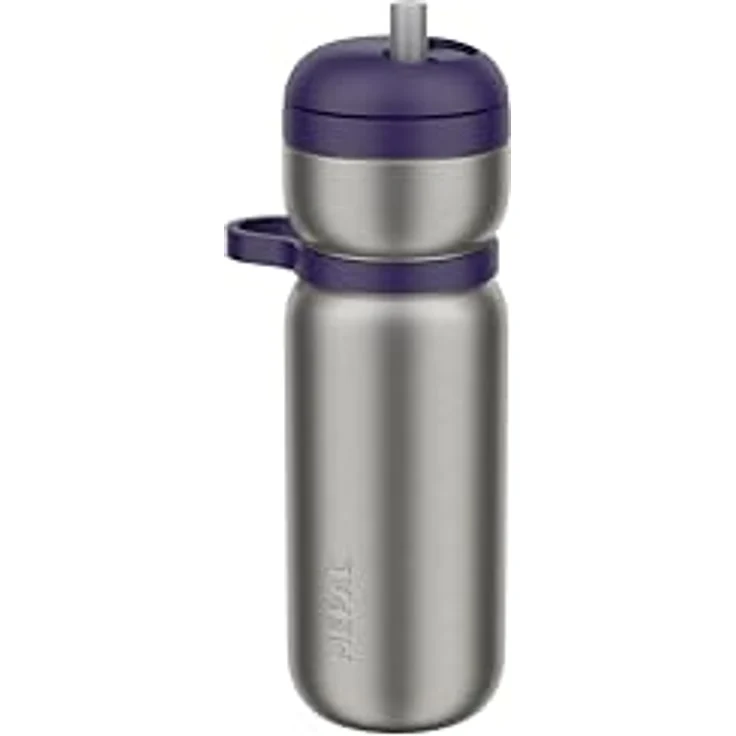 Mepal Thermo-Trinkflasche Twist Sport, auslaufsicher, vakuumisoliert, 600 ml, hält 6 Stunden warm und 10 Stunden kalt, Midnight blue – Bild 1