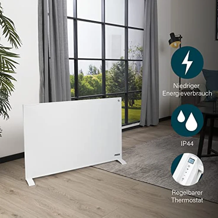 Princess Smarte Infrarotheizung – 540 W – Geringer Energieverbrauch – Steuerbar über kostenlose App – Programmierbar mit integriertem Thermostat – Weiß – Bild 4