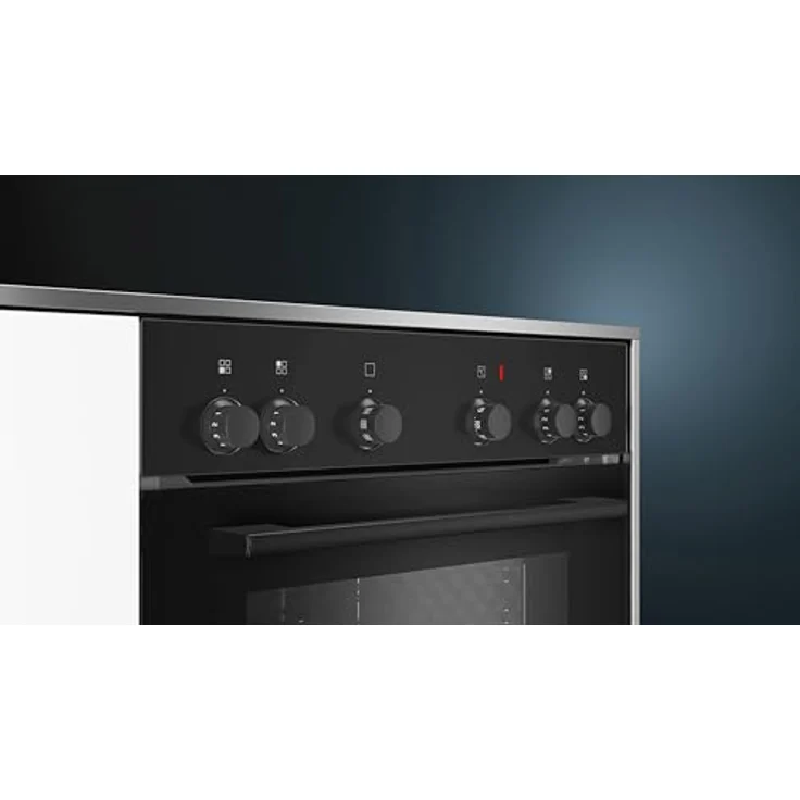 Siemens EQ110KAFB Einbau-Herd-Set, Ofen HE010FBA1 iQ100 mit Schnellaufheizung und 3D Heißluft, Elektro-Kochfeld EA631GNA1E iQ300 mit Zweikreis-Kochzone 21 cm und zuschaltbarer Bräterzone, schwarz – Bild 2