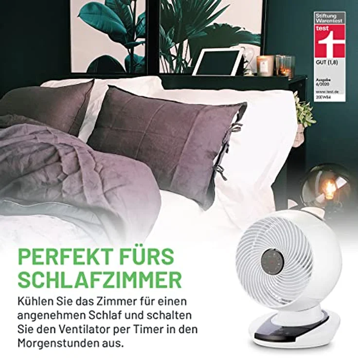 Meaco Fan 1056 – Luftumwälzer, sehr leise – perfekter Lüfter für Ihr Büro oder Ihr Schlafzimmer – mit Fernbedienung, 1065, Weiß – Bild 4