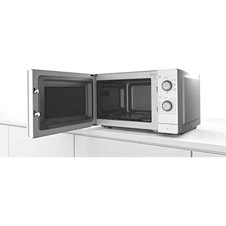 Bosch Serie 2 FL020MW0 Solo-Mikrowelle, Standgerät, 20 Liter Garraum, 800 Watt, weiß, lackiert – Bild 3