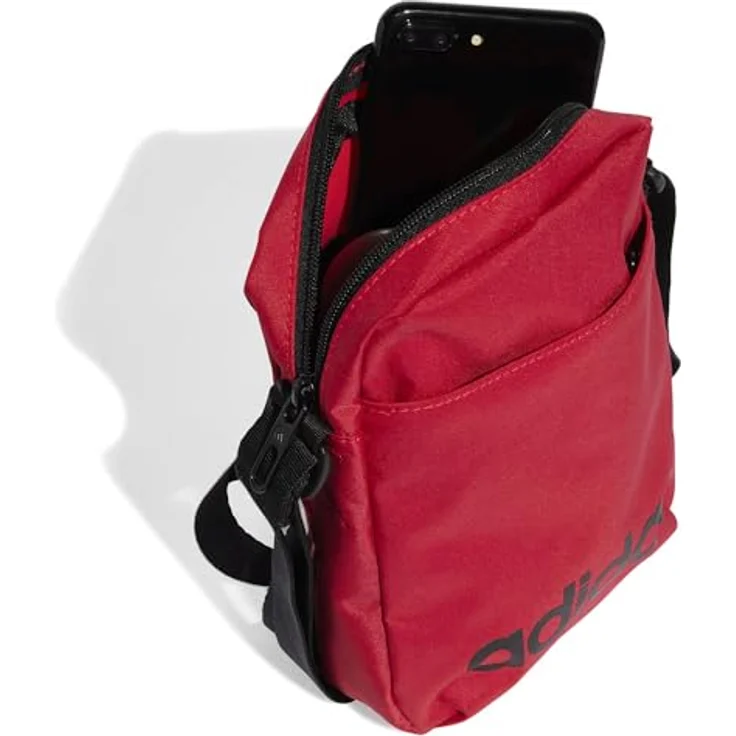 adidas Performance LINEAR ORG Umhängetasche, strapazierfähige Organizer Tasche aus 100% Polyester, 1,6 Liter Volumen, schwarz – Bild 4