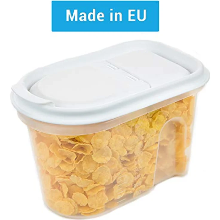 Centi Lebensmittel Vorratsdosen Set, 6-teilig, transparente Klappdeckel, stapelbar, mikrowellengeeignet – Bild 5