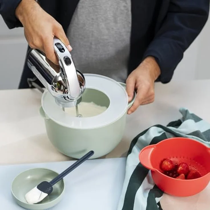 Mepal Rührschüssel mit Deckel Chef it - Anti-Rutsch Boden - Mikrowellen- und Spülmaschinengeeignet - 1500 ml - Navy – Bild 2