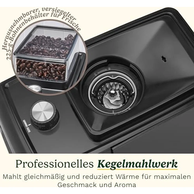 Cuisinart Espresso- & Kaffee-Kegelmahlwerk mit 35 Mahlgradeinstellungen, Antistatik-Technologie und 225 g Bohnenbehälter – Bild 4