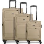 SMARTBOX Weichgepäck Koffer-Set 3-teilig für Damen & Herren | Stabile & leichte Reise-Trolleys, erweiterbar mit Dehnfalten | Hochwertiges Softcase, 4 Rollen & Zahlenschloss (Edition 04)