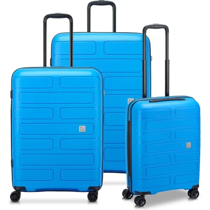 MODO by Roncato Supernova 2.0 Kofferset 3-teilig, 4 Rollen, 100% Polypropylen, 51 cm x 31 cm x 76 cm, blau – Bild 2