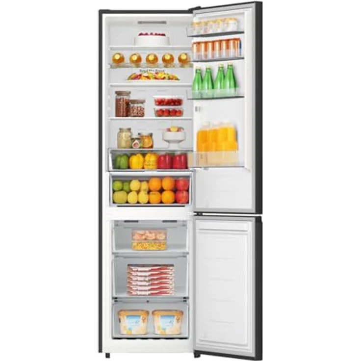 Hisense RB440N4AFA Kühl-Gefrier-Kombination/Höhe 201 cm/Kühlen 178 L/Gefrieren 98 L/LED Beleuchtung, Dark Inox – Bild 3