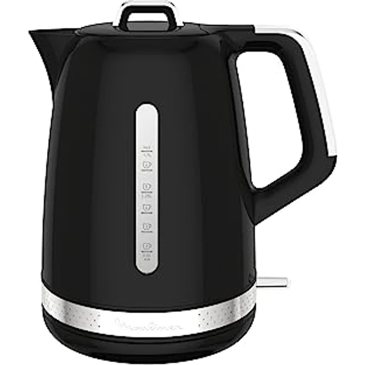 Moulinex Soleil Schwarz Elektrischer Wasserkocher, kabellos, Kapazität 1,7 l, Basis drehbar um 360 ° verdeckter Widerstand 2 Wasserstufen BY320B10 – Bild 3