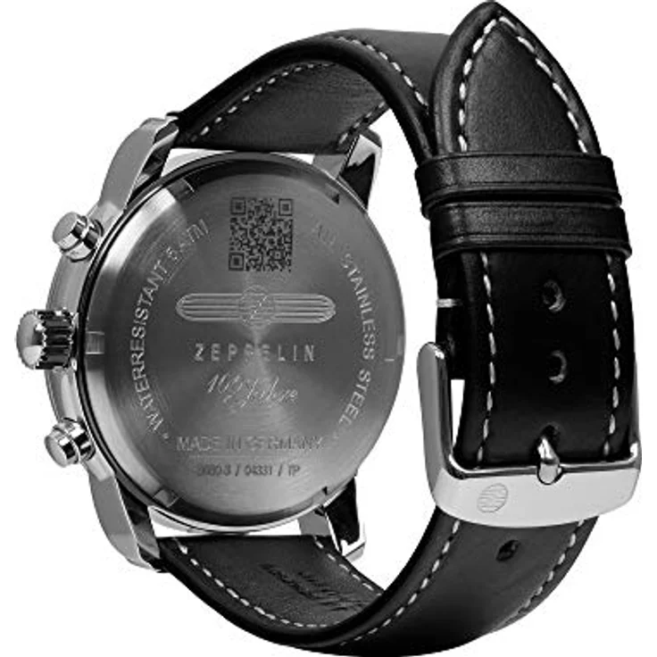 Zeppelin Uhr 100 Jahre Chronograph Alarm Leuchtblatt 8680 – Bild 5