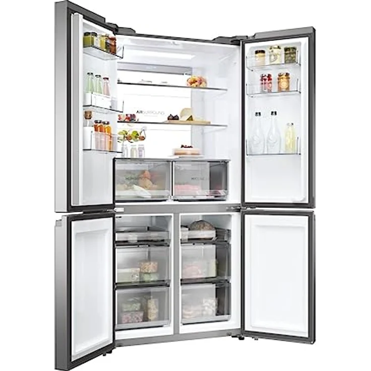 Haier HCR3818ENMM CUBE 83 SERIE 3 Kühl-Gefrierkombination / 4 Door mit Edelstahlfront/Total No Frost/Inverter Kompressor/XL-Slim-Line Air Surround – Bild 4