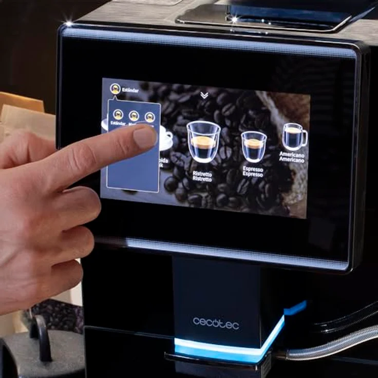 Cecotec Cremmaet Touch OCS, Superautomatischer Kaffeevollautomat mit 19 Bar Pumpe, 7-Zoll-Touchscreen und 400 g Kaffeebohnenreservoir – Bild 3
