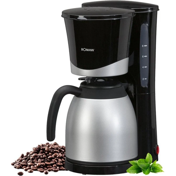 BOMANN Filterkaffeemaschine KA 168 CB, Kaffeemaschine für 8-10 Tassen, Thermokanne – Bild 1