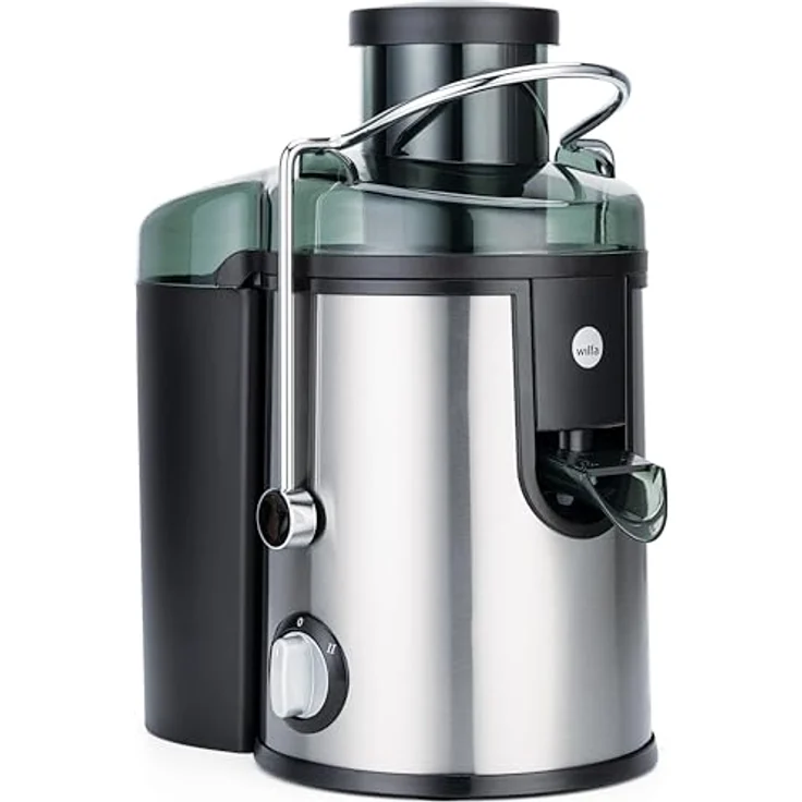 Wilfa JU1S-400 Entsafter, für Gemüse und Obst, aus rostfreiem Stahl, mit 2 Geschwindigkeitsstufen, 400 Watt, 0,45L Saftbehälter, 1,5 L Fruchtfleischbehälter, silber - Preisvergleich – Bild 7