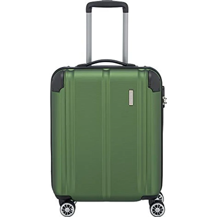 Travelite 4-Rad Handgepäck Koffer erfüllt IATA Bordgepäckmaß, Gepäck Serie CITY: Robuster Hartschalen Trolley mit kratzfester Oberfläche, 073047-80, 55 cm, 40 Liter, grün – Bild 1