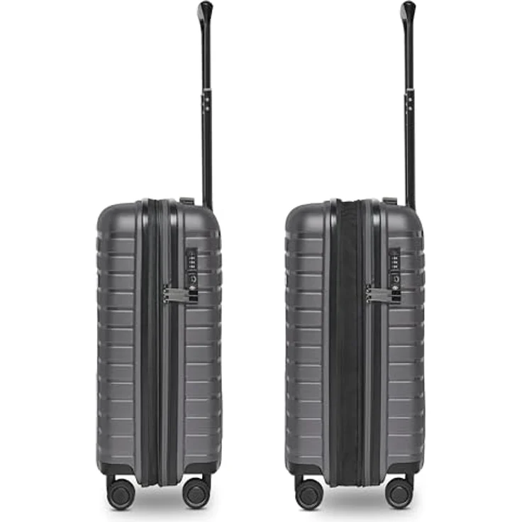 Pactastic Hartschalen Kabinen-Koffer | Kleiner Cabin-Trolley 40 x 20 x 55 cm von 40 auf 48 Liter erweiterbar | aus hochwertigem Polypropylen | 4 Doppelrollen & TSA-Schloss (Collection 04) – Bild 2