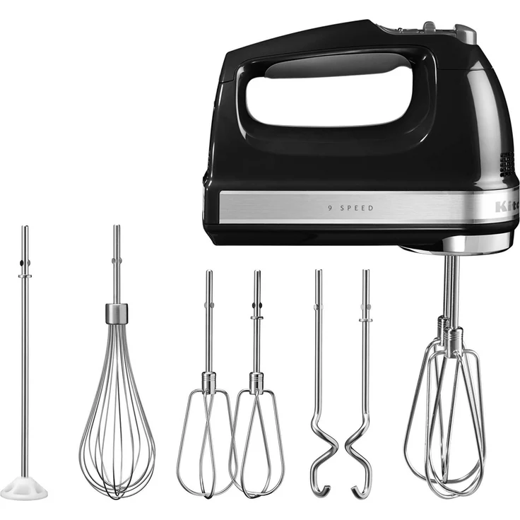 KitchenAid Handmixer 5KHM9212EOB Onyx Schwarz, 85 W, 9 Stufen