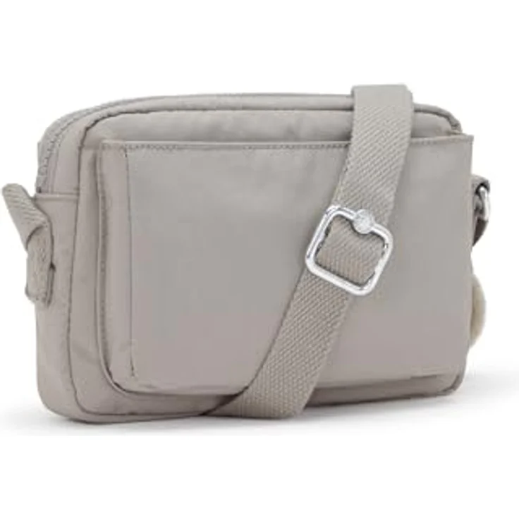 Kipling Basic Abanu, Umhängetasche 20 cm aus robustem Material, Grau mit verstellbarem Schultergurt und Seitentaschen – Bild 3