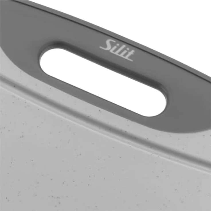 Silit Schneidebrett-Set 2-teilig, Kunststoff, Küchenbrett mit Saftrille, Aufhänge-- Tragegriff, 2 Größen, klingenschonend – Bild 10