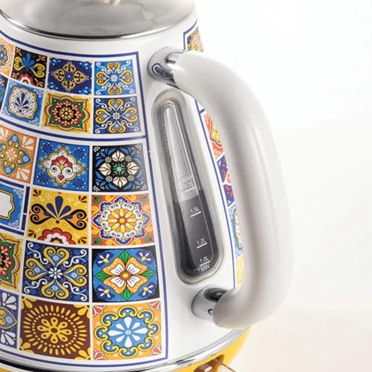 Ariete Wasserkocher 2869, Positano, 1,7 Liter Fassungsvermögen, 2000 W, mediterraner Stil, blau – Bild 2