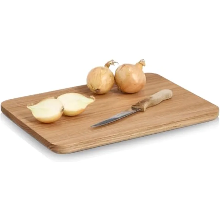 ZELLER 25685 Schneidebrett, Eiche FSC 100%, robust, pflegeleicht, vielseitig einsetzbar