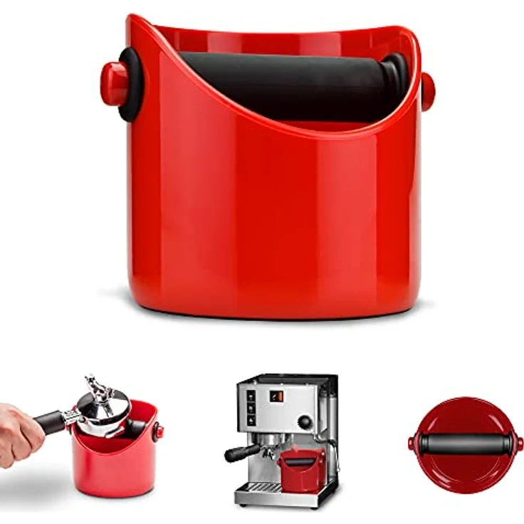 DreamFarm Kaffeesatz-Behälter, rot, spülmaschinenfestes Zubehör für Kaffeemaschinen, 13 cm x 10 cm – Bild 4