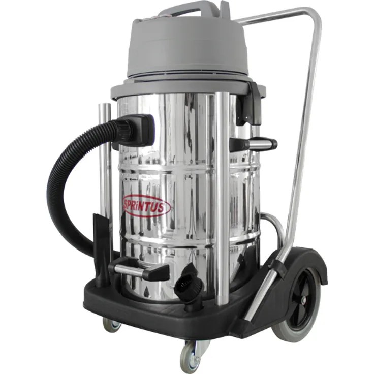 Sprintus Nass- & Trockensauger N 77/3 E, 77 L Edelstahlbehälter, 3600 W, beutellos, 3 Turbinen, inkl. Zubehöraufbewahrung