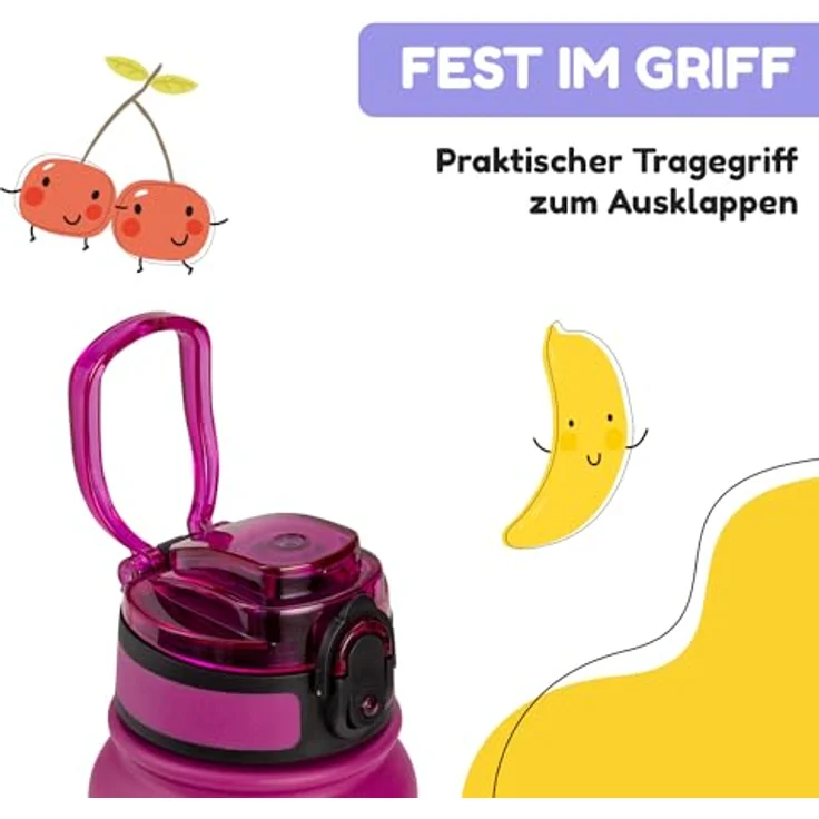 Schmatzfatz Trinkflasche Kinder Auslaufsicher, 550ml Edelstahl-Trinkflasche für Schule & Kindergarten, Wasserflasche BPA-Frei, Für Kaltes & Heißes, Auslaufsichere Trinkflasche für Mädchen & Jungen – Bild 5