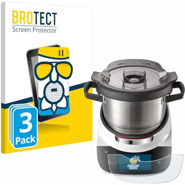 BROTECT Entspiegelungs Schutzglas für Bosch Cookit, 3 Stück, Matt, extrem kratzfest 9H, Anti-Reflex, Anti-Fingerprint – Bild 1