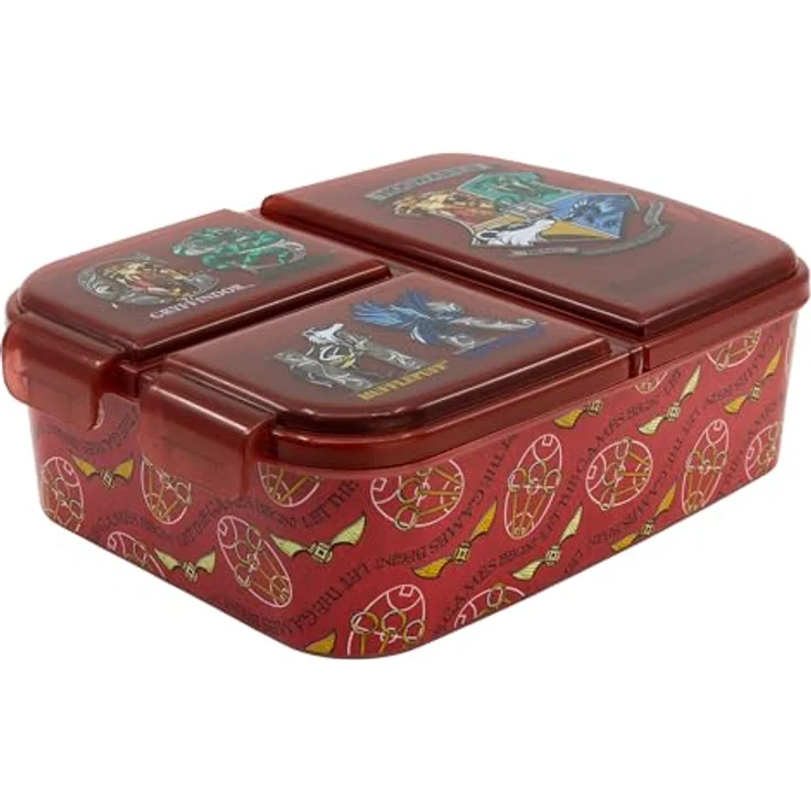 Harry Potter School Shields Kinder Premium Brotdose Lunchbox Frühstücks-Box Vesper-Dose mit 3 Fächern – Bild 2