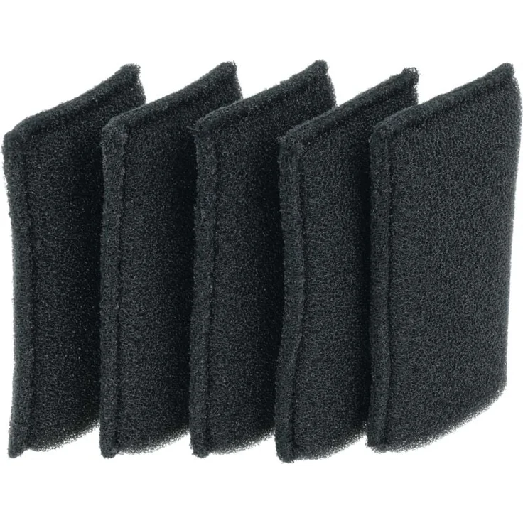 VHBW 5x Staubsaugerfilter für Einhell TE-VC 18/10 Li-Solo, Schaumstofffilter Schwarz zur Erhaltung der Saugleistung