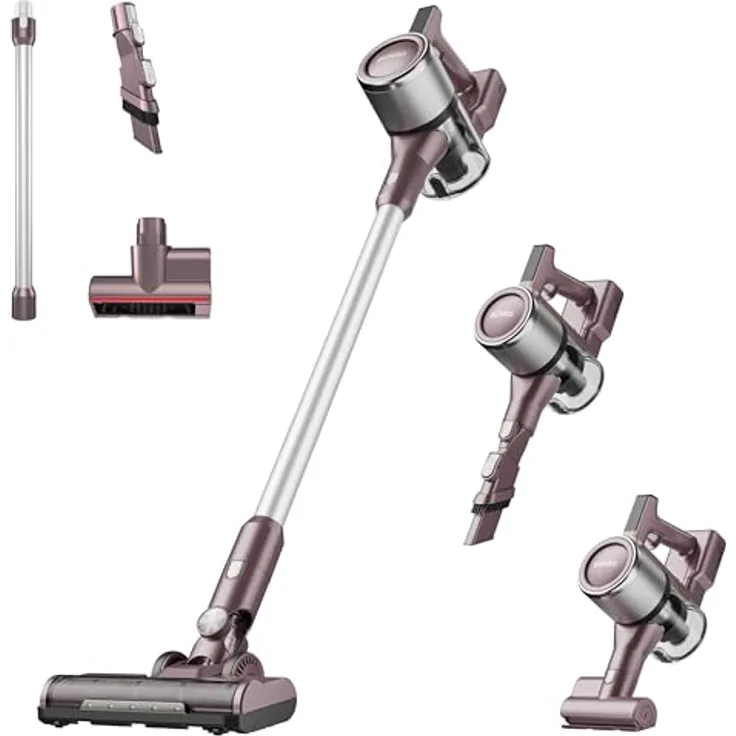 EUREKA AK10 Pet Staubsauger Kabellos, 450W Leistungsstarke Akku Staubsauger Tierhaare mit 60 Min Laufzeit & Touchscreen, Stabstaubsauger Ideal für Tierhaare, Hartböden und Teppich