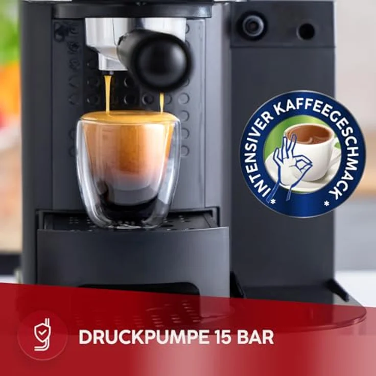 MPM MKW-14M Kaffeevollautomat mit 1470W Leistung, 15-Bar-Druckpumpe und integriertem Milchaufschäumer, Schwarz – Bild 3