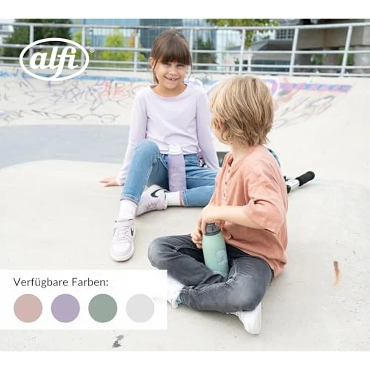 alfi KIDS ISO BOTTLE 350ml, Piraten, Isoliertrinkflasche Kinder Edelstahl, hält 12 Std. heiß, 24 Std. kalt, Trinkflasche für Kohlensäure, BPA-frei. – Bild 3
