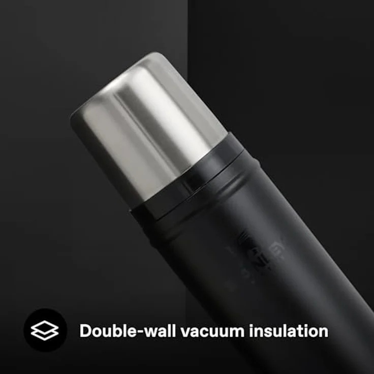 Stanley 1913 Classic Legendary Thermosflasche 0.59L, Edelstahl, 18 Stunden heiß oder kalt, BPA-frei, spülmaschinenfest, Black 2.0 – Bild 5