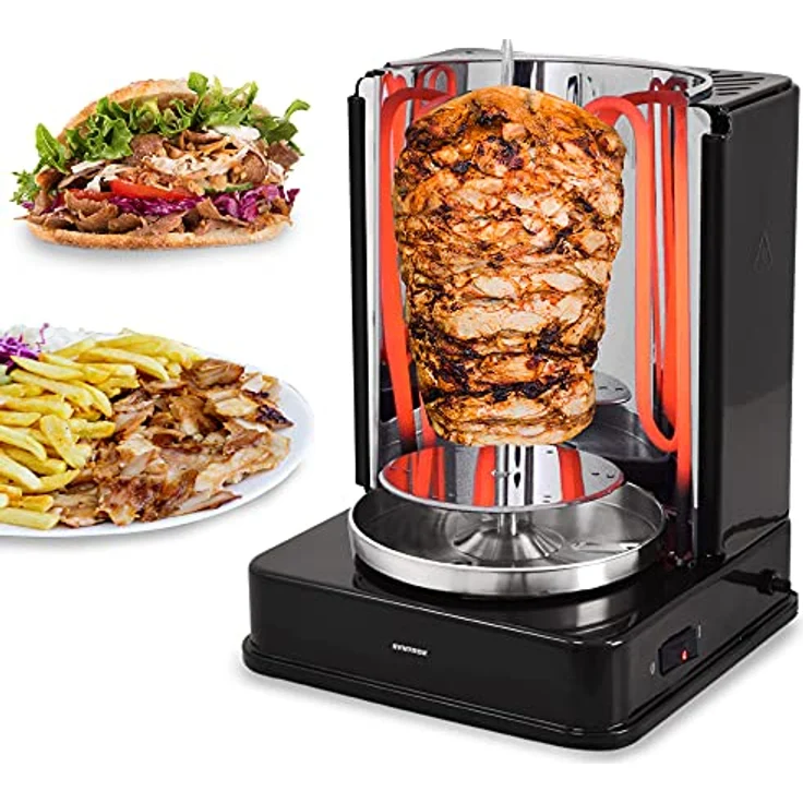 Syntrox Döner & Kebab Grill Bilbao mit Zubehör, schwarz – Bild 2
